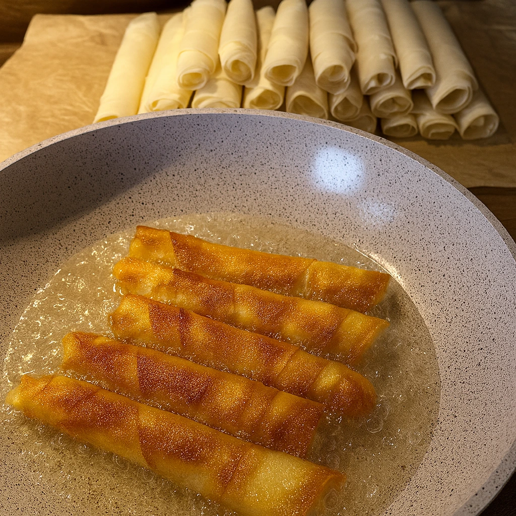 burek štapići u tavi