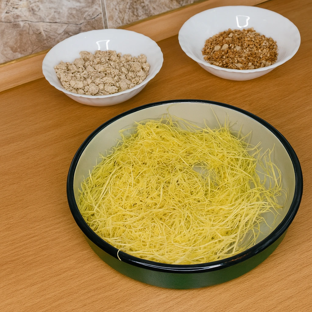kadaif s orasima i tahan halvom recept