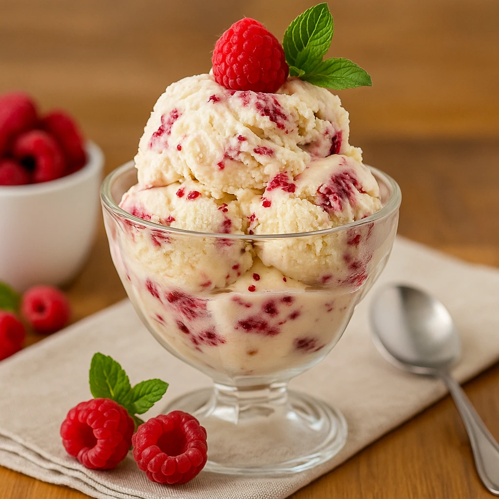 Recept za Cheesecake sladoled s malinama