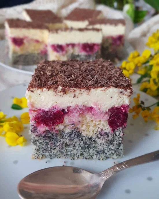 Kolač s makom i višnjama recept