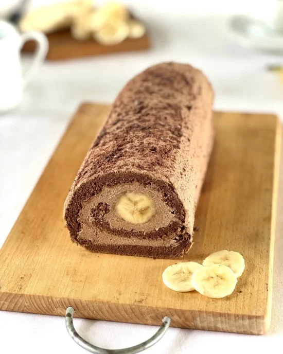 čokoladni rolat sa bananama