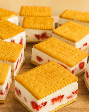 Osvježavajući Brzi desert s jagodama i keksom