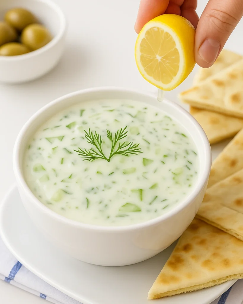 tzatziki salata ili umak uz sok od limuna