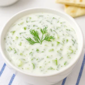 tzatziki salata ili umak servirana u posudi