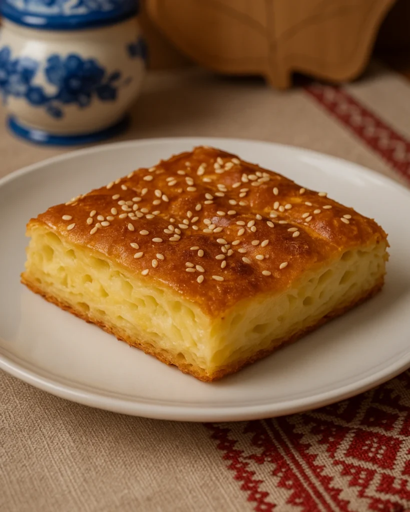 Brza pita sa sirom iz pećnice servirana na tanjiru