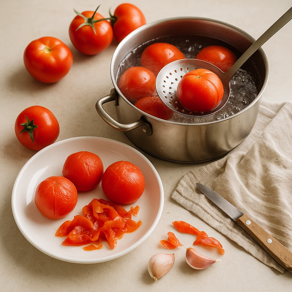 Dalmatinska šalša recept – tradicionalni umak od rajčice na rustikalnom stolu