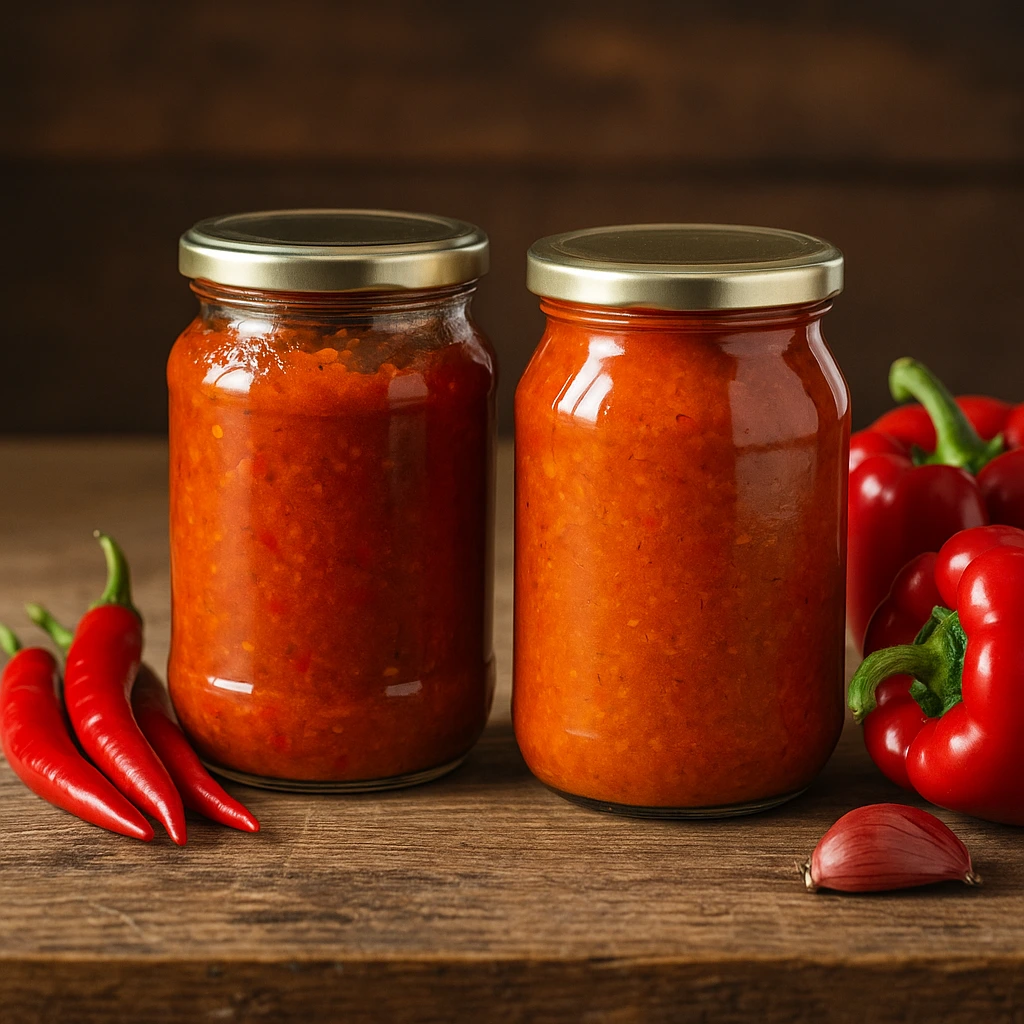 Ljuti ajvar i ajvar bez patlidžana – dvije varijante domaćeg ajvara u teglama