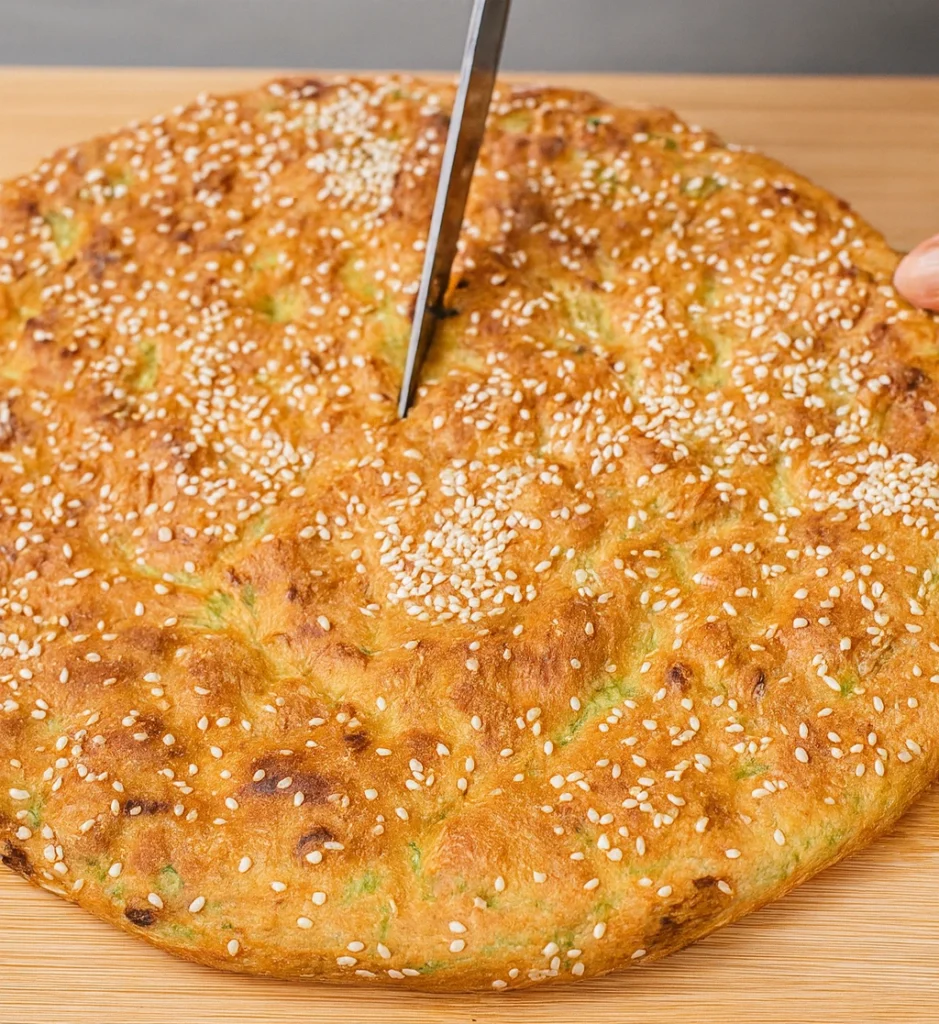 Pita od tikvica sa sjemenkama susama na vrhu