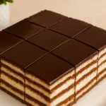Čokoladna torta bez pečenja – slojevita torta s keksima i kremom prelivena ganache čokoladom