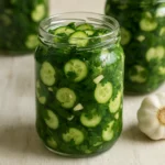 Krastavac salata sa bijelim lukom i svježim začinima u velikoj posudi