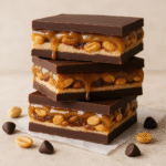 Domaći zdravi Snickers s kikirikijem, karamelom i tamnom čokoladom – recept za zdravu čokoladicu