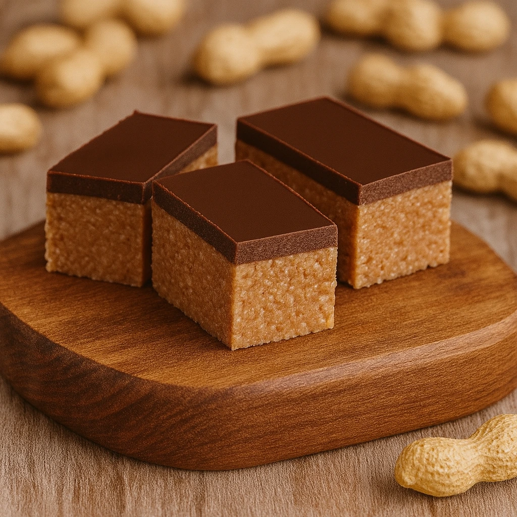 Zdrave kikiriki štanglice s čokoladnim slojem na drvenoj dasci